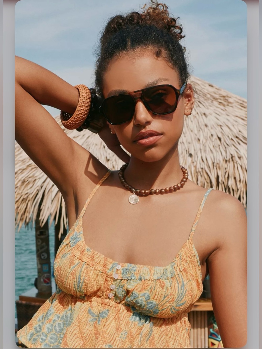 Urban Outfitters essential aviator Tortoiseshell Brown Sunglasses - Picture 6 of 16